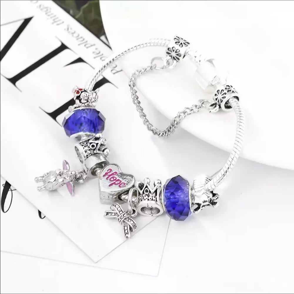 New Disney 925 Silver Charm Bracelet - Picture 3 of 5